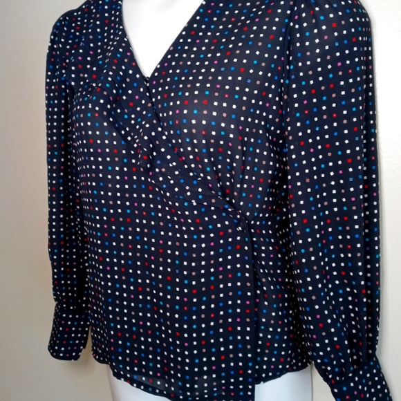 Ruffled Cross Body Blouse - Picture 2 of 6